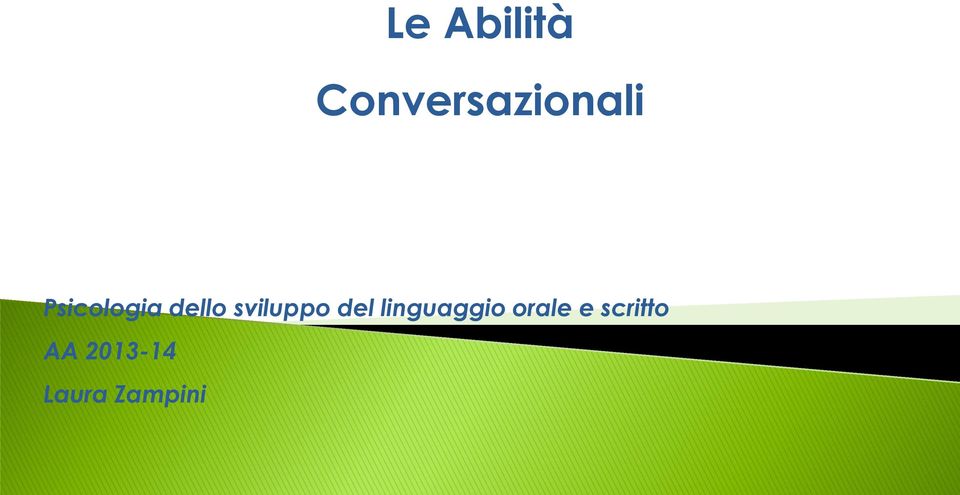 del linguaggio orale e