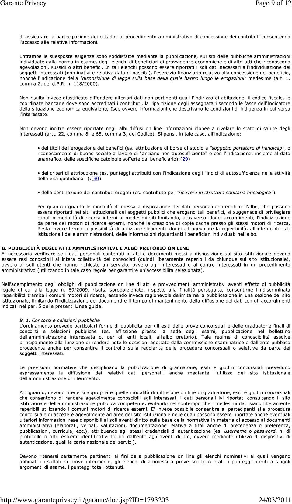 economiche e di altri atti che riconoscono agevolazioni, sussidi o altri benefici.