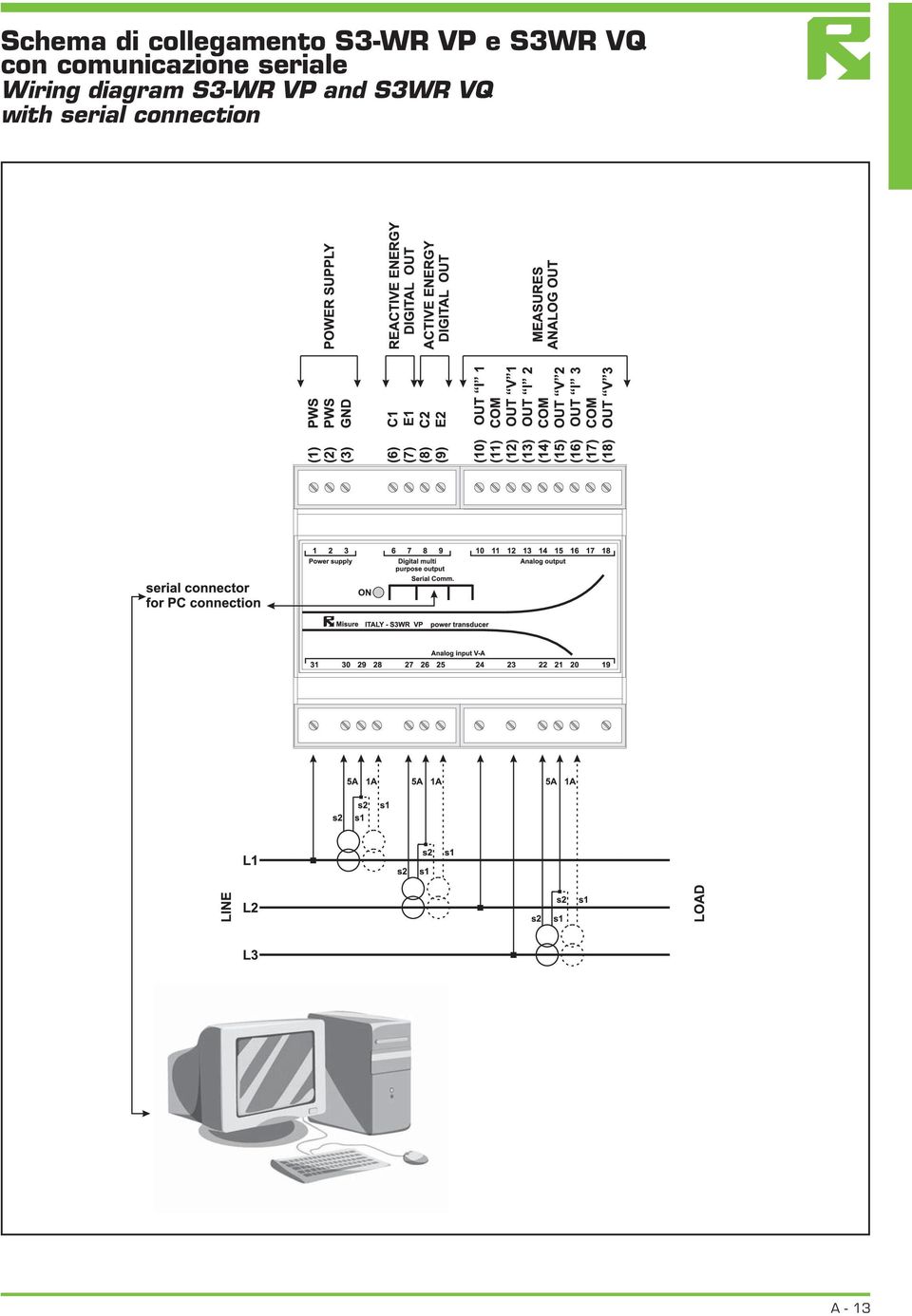 Wiring diagram S3-WR VP and S3WR