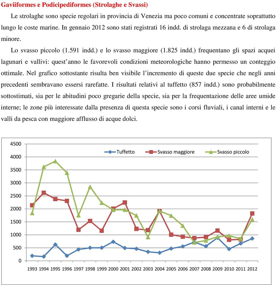 ) frequentano gli spazi acquei lagunari e vallivi: quest anno le favorevoli condizioni meteorologiche hanno permesso un conteggio ottimale.