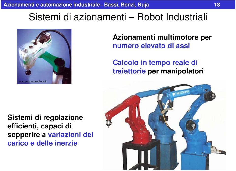 it Azionamenti multimotore per numero elevato di assi Calcolo in tempo reale di