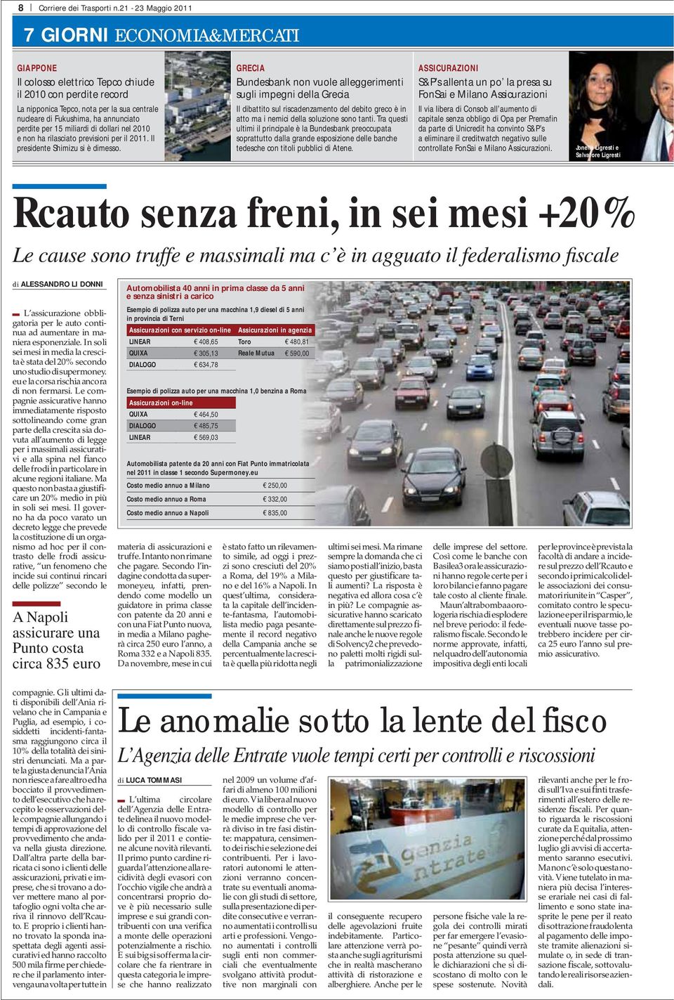 perdite per 15 miliardi di dollari nel 2010 e non ha rilasciato previsioni per il 2011. Il presidente Shimizu si è dimesso.