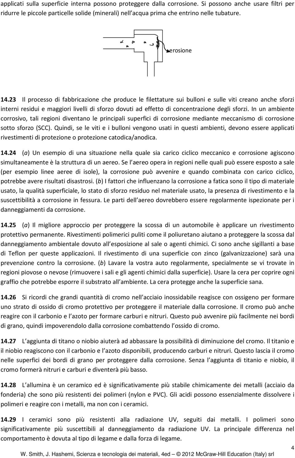 23 Il processo di fabbricazione che produce le filettature sui bulloni e sulle viti creano anche sforzi interni residui e maggiori livelli di sforzo dovuti ad effetto di concentrazione degli sforzi.