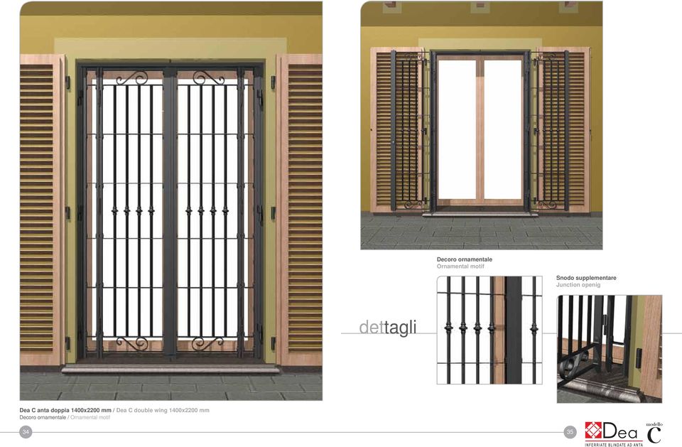 doppia 1400x2200 mm / Dea C double wing 1400x2200