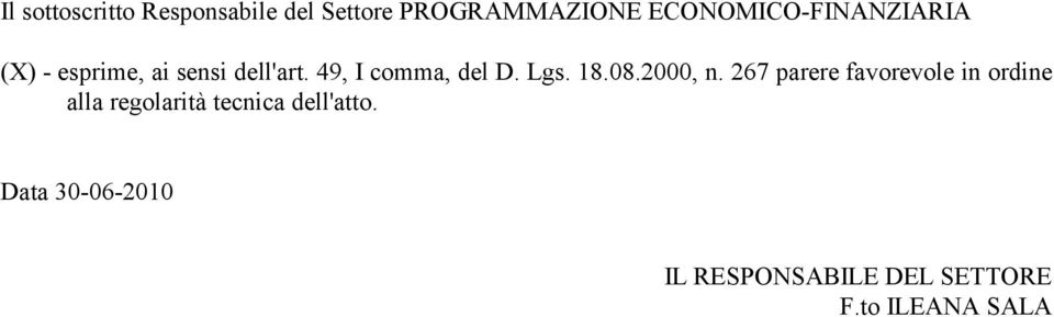 49, I comma, del D. Lgs. 18.08.2000, n.