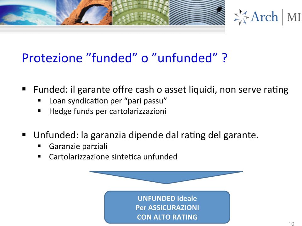 per pari passu Hedge funds per cartolarizzazioni Unfunded: la garanzia dipende