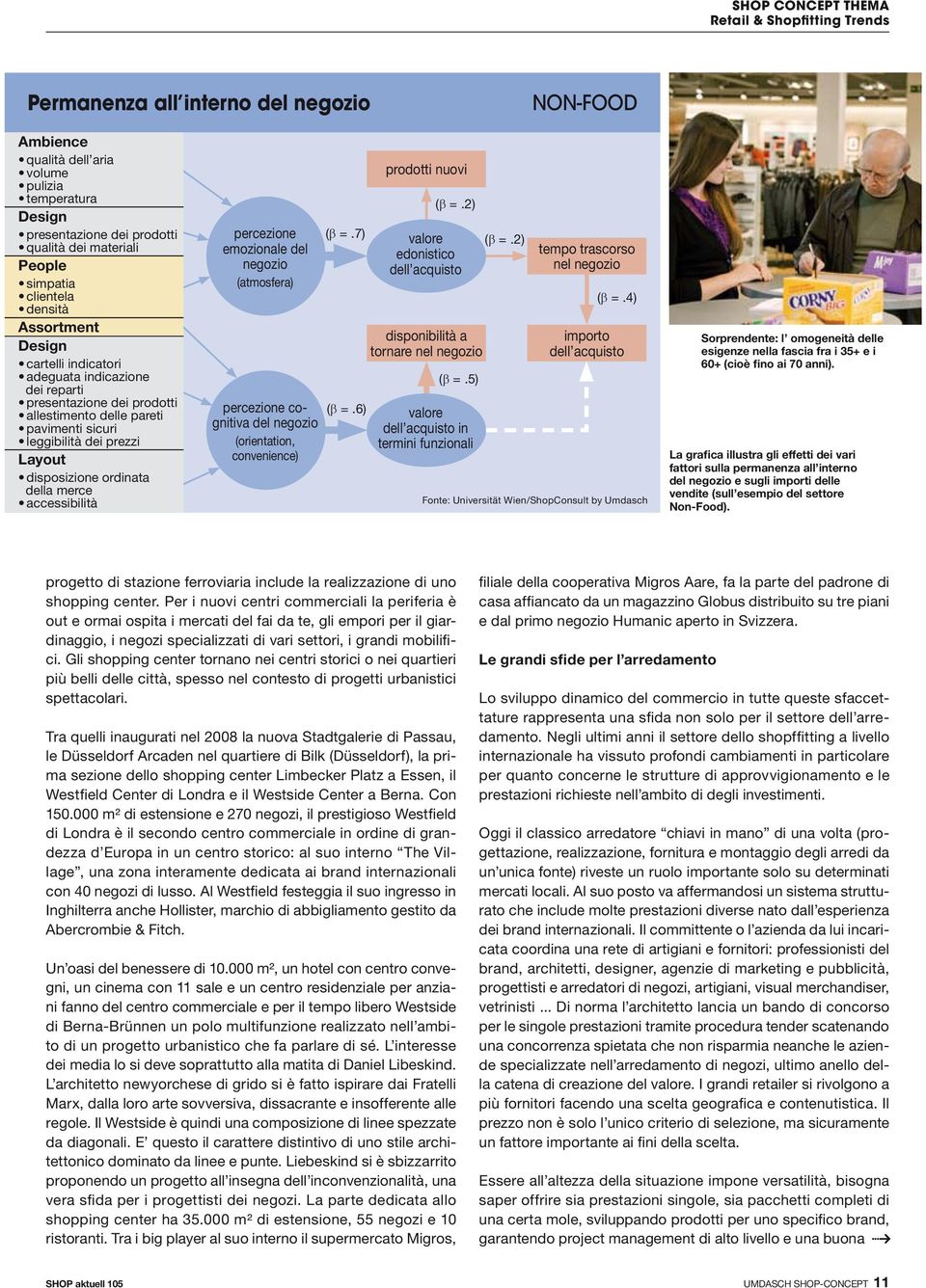 dei prezzi Layout disposizione ordinata della merce accessibilità percezione emozionale del negozio (atmosfera) percezione cognitiva del negozio (orientation, convenience) (b =.7) (b =.