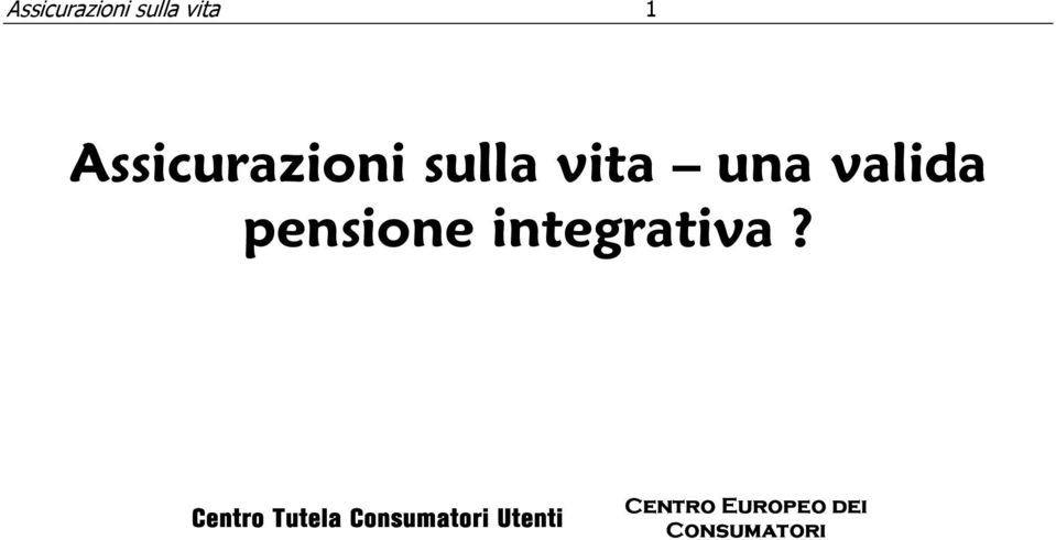 pensione integrativa?