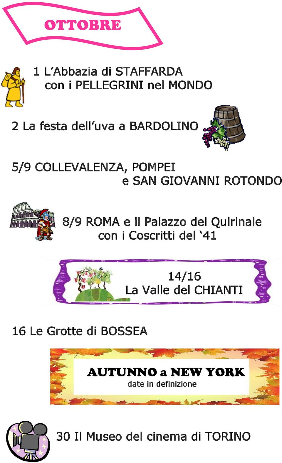 Palazzo del Quirinale con i Coscritti del 41 14/16 La Valle del CHIANTI 16 Le