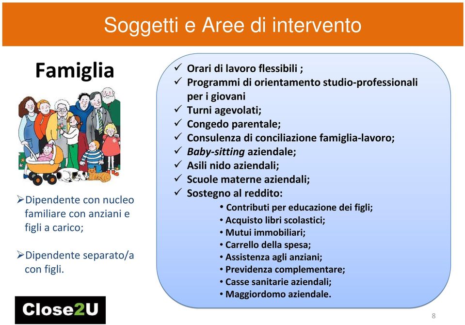 reddito: Dipendente con nucleo Contributi per educazione dei figli; familiare con anziani e Acquisto libri scolastici; figli a carico; Mutui