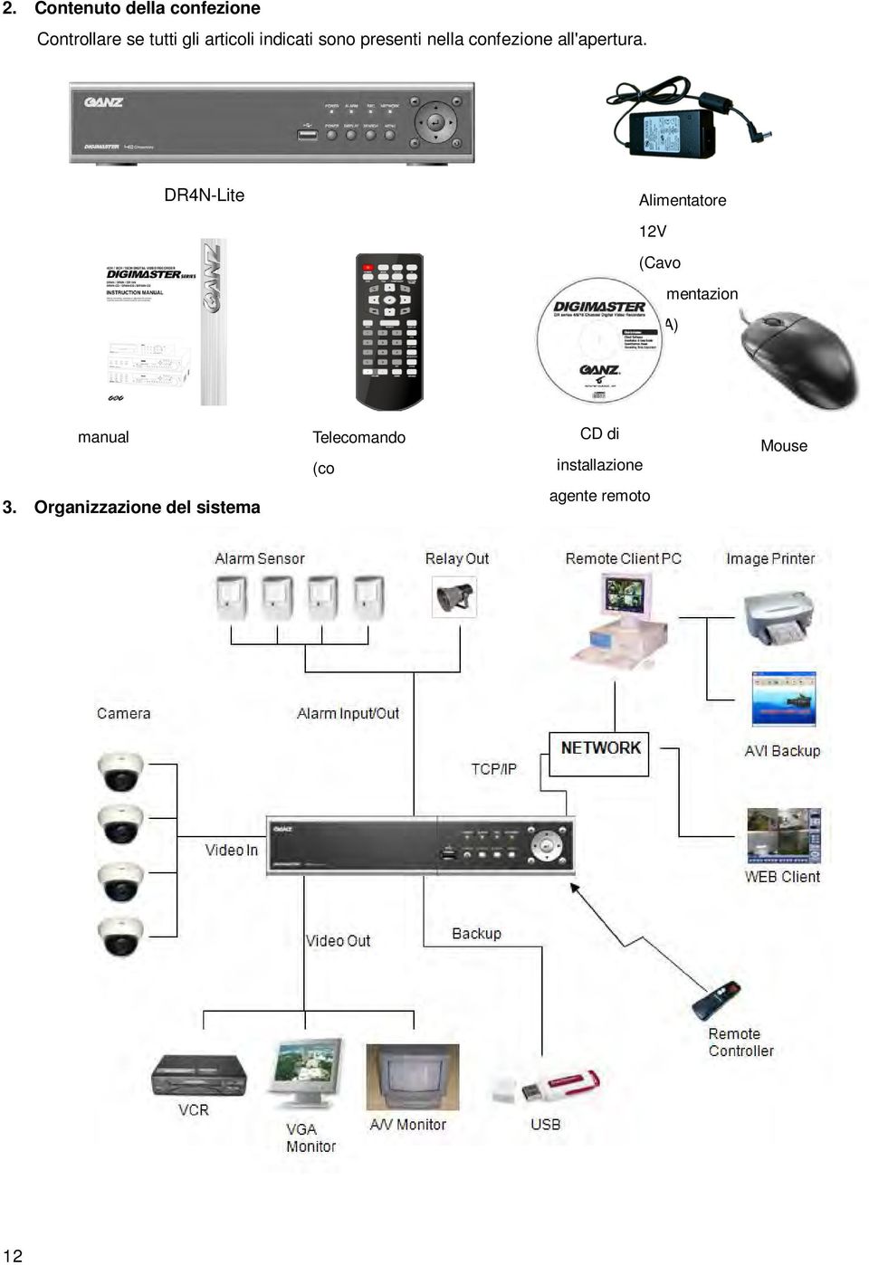 DR4N-Lite Alimentatore 12V (Cavo d'alimentazion e CA) manual