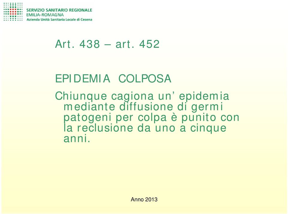 un epidemia mediante diffusione di