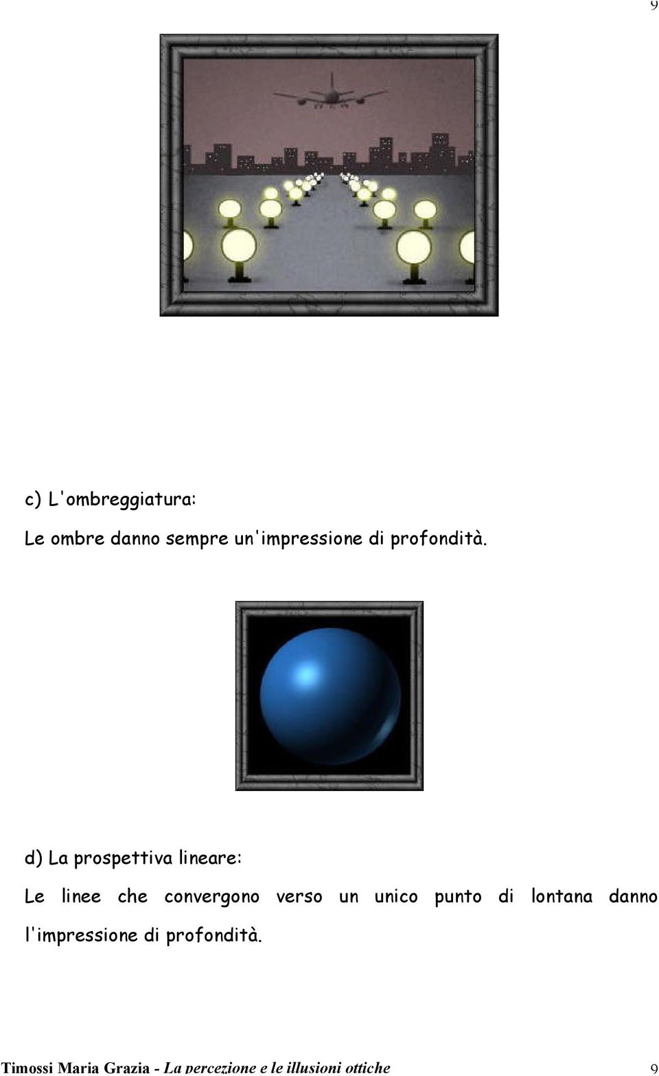 d) La prospettiva lineare: Le linee che