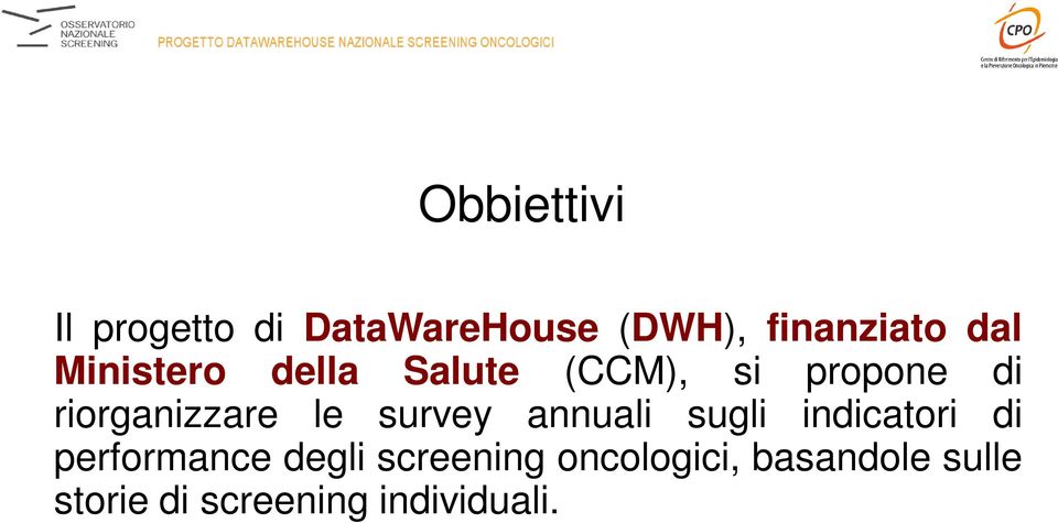 survey annuali sugli indicatori di performance degli