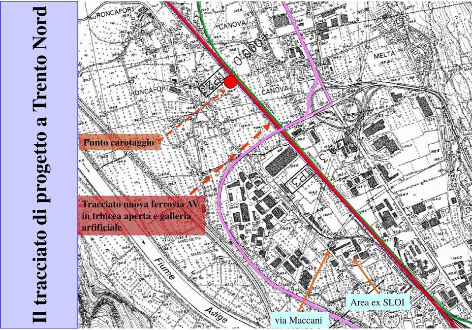 ferrovia AV in trincea aperta e