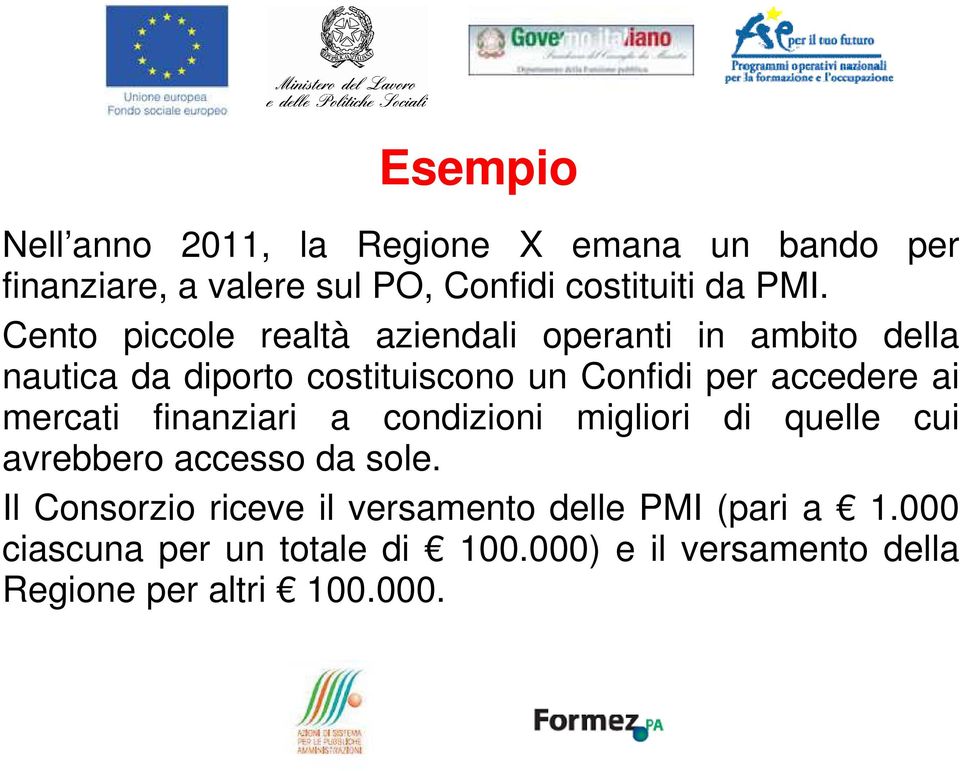 ai mercati finanziari a condizioni migliori di quelle cui avrebbero accesso da sole.