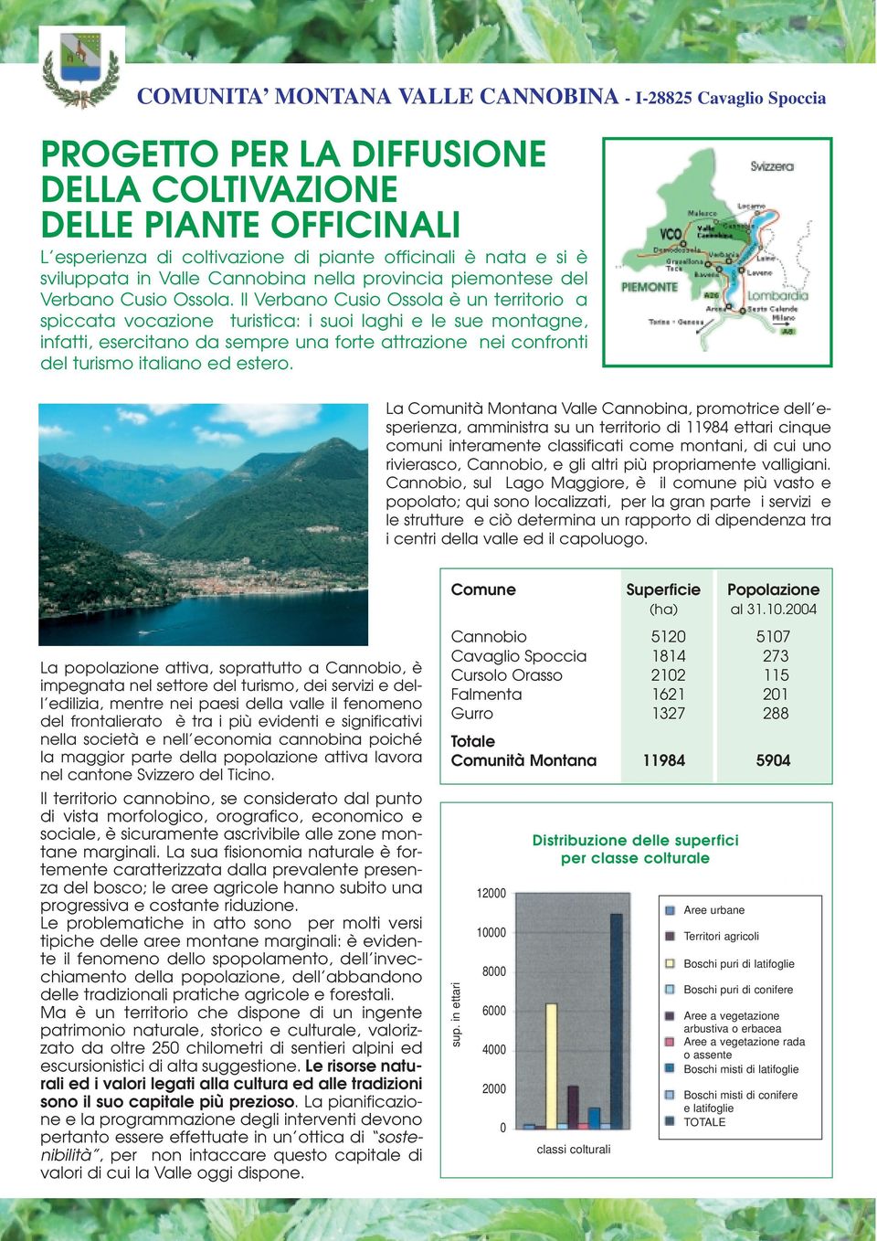 Il Verbano Cusio Ossola è un territorio a spiccata vocazione turistica: i suoi laghi e le sue montagne, infatti, esercitano da sempre una forte attrazione nei confronti del turismo italiano ed estero.