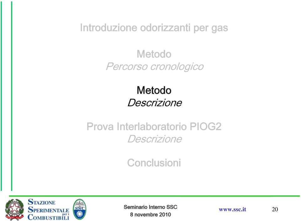 Descrizione Prova Interlaboratorio