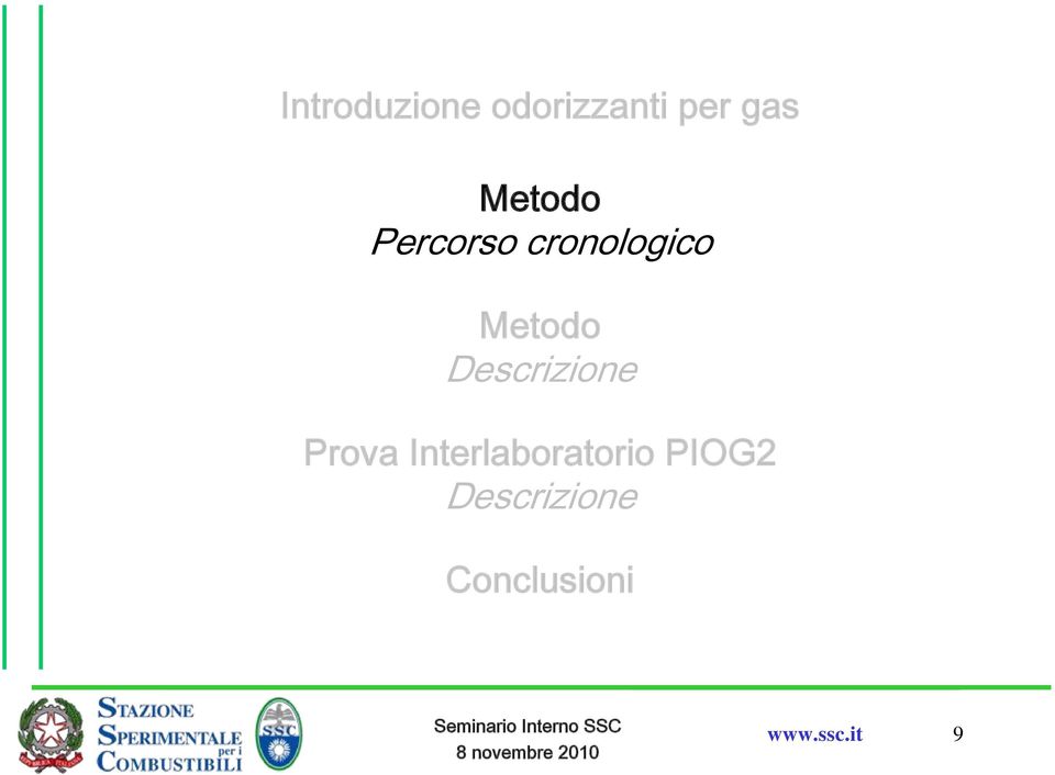 Descrizione Prova Interlaboratorio