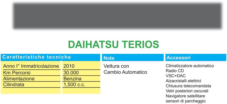 Radio CD VSC+DAC Alzacristalli elettrici Chiusura telecomandata