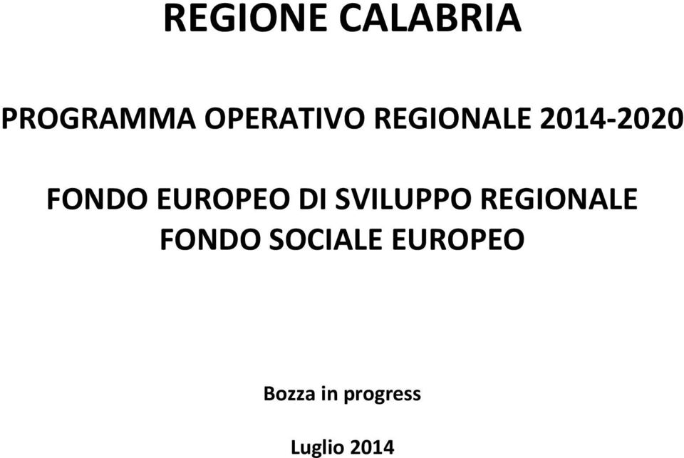 EUROPEO DI SVILUPPO REGIONALE FONDO