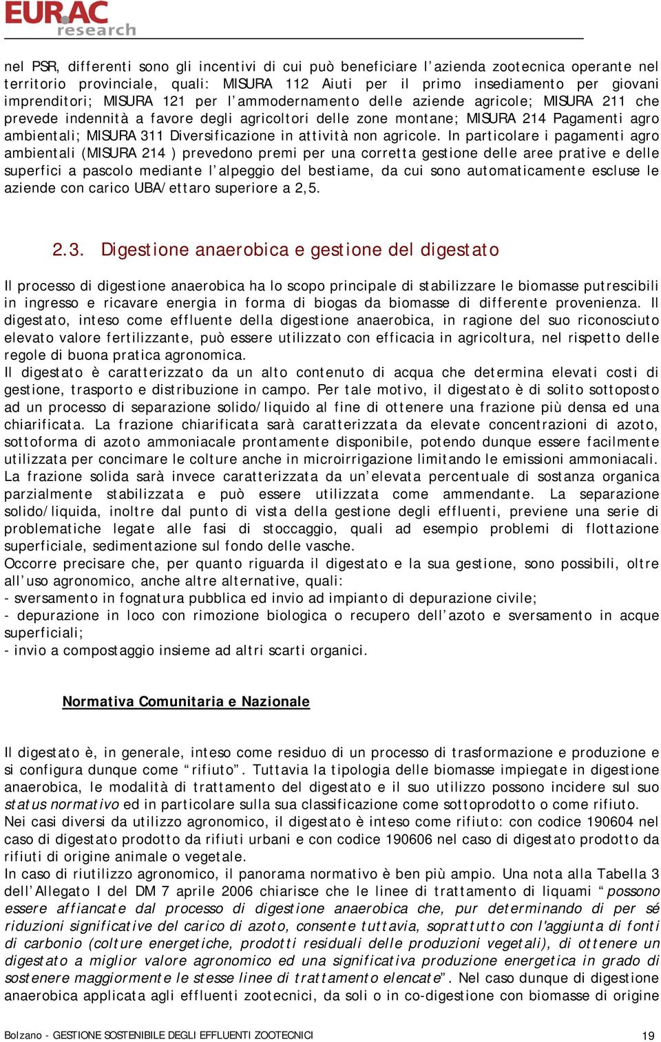 Diversificazione in attività non agricole.