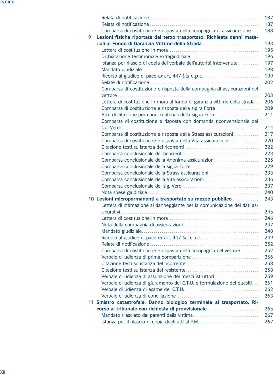 .. 196 Istanza per rilascio di copia del verbale dell autorità intervenuta... 197 Mandato giudiziale.... 198 Ricorso al giudice di pace ex art. 447-bis c.p.c.... 199 Relate di notificazione.