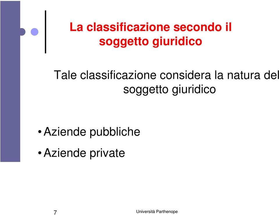 classificazione considera la natura