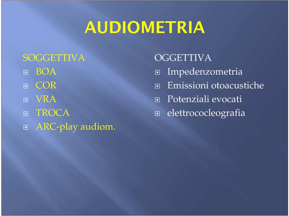 OGGETTIVA Impedenzometria Emissioni