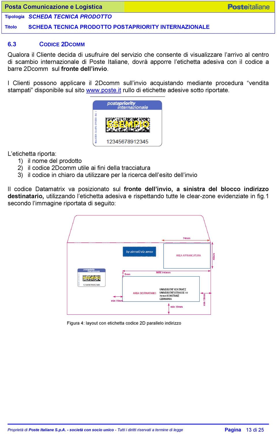 it rullo di etichette adesive sotto riportate.