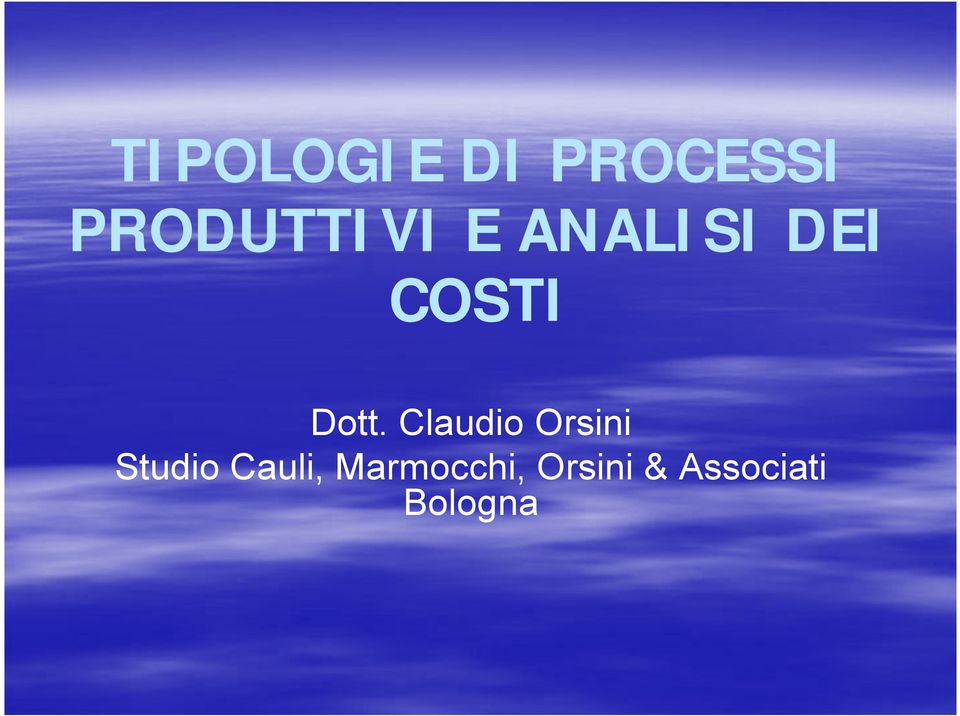 Dott. Claudio Orsini Studio