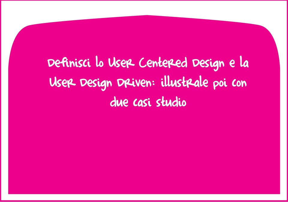 Design e la User Design Driven: