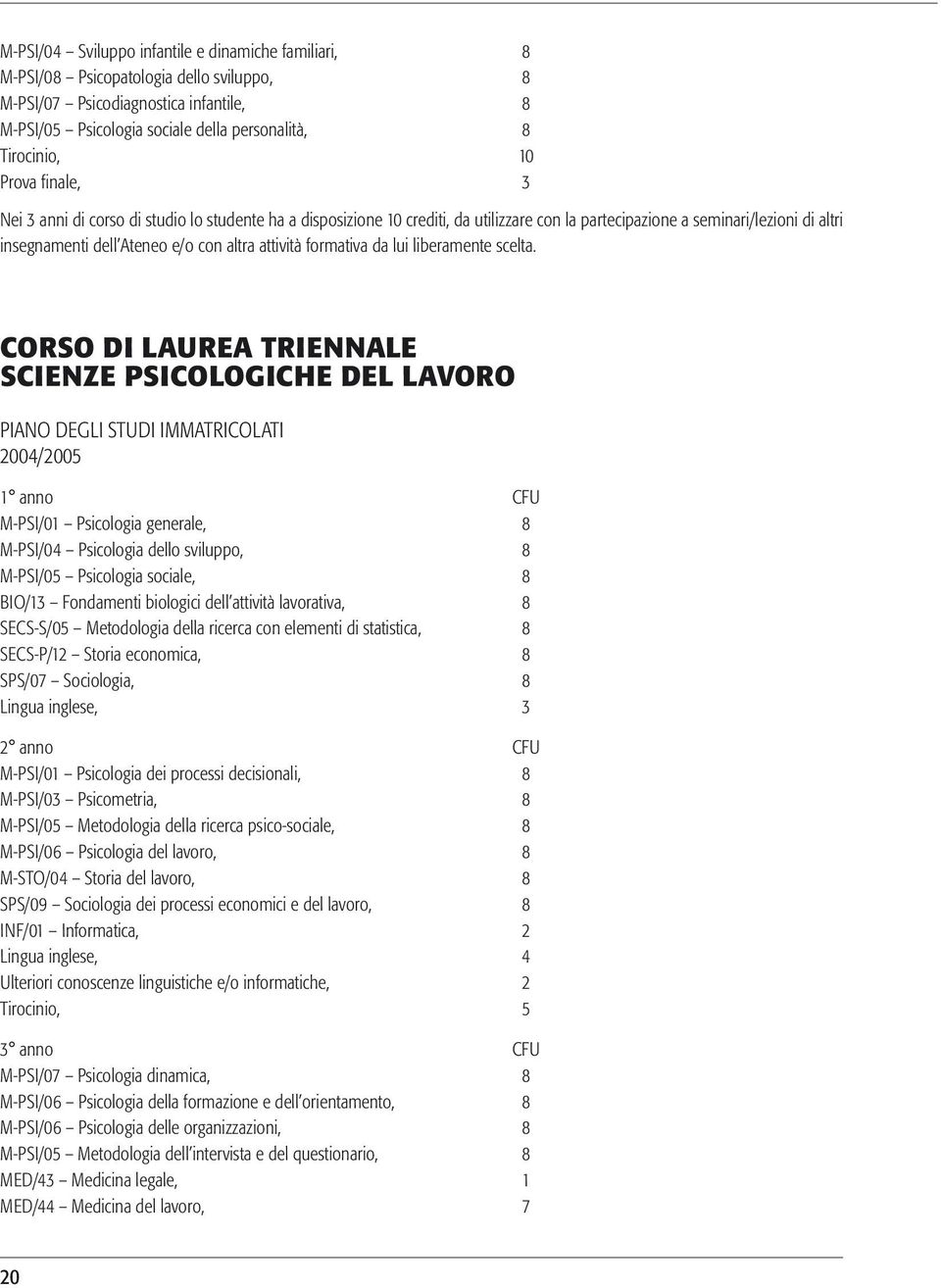 attività formativa da lui liberamente scelta.