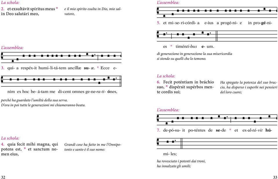 * Ecce e- nim ex hoc be- á-tam me di-cent omnes ge-ne-ra-ti- ónes, 6.