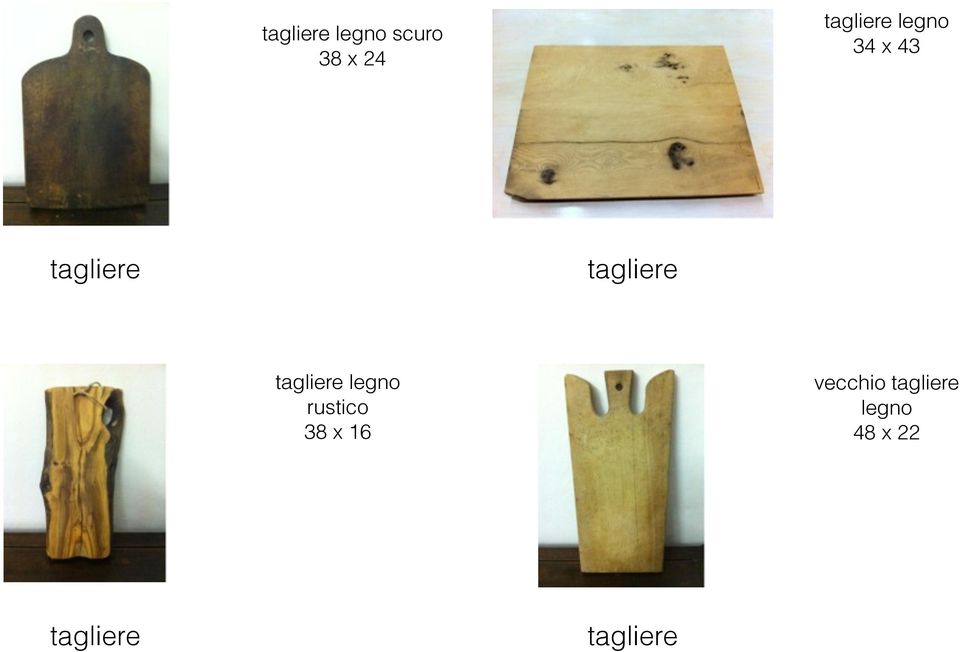 tagliere legno rustico 38 x 16