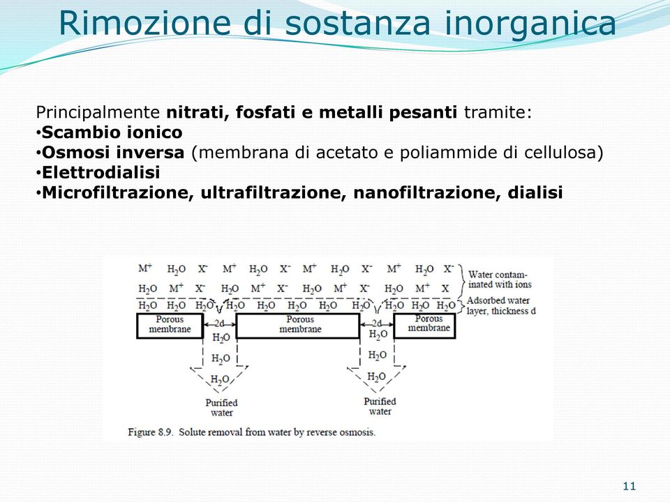 inversa (membrana di acetato e poliammide di cellulosa)