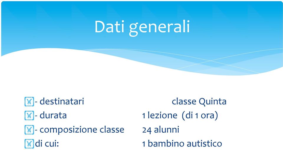 (di 1 ora) - composizione classe