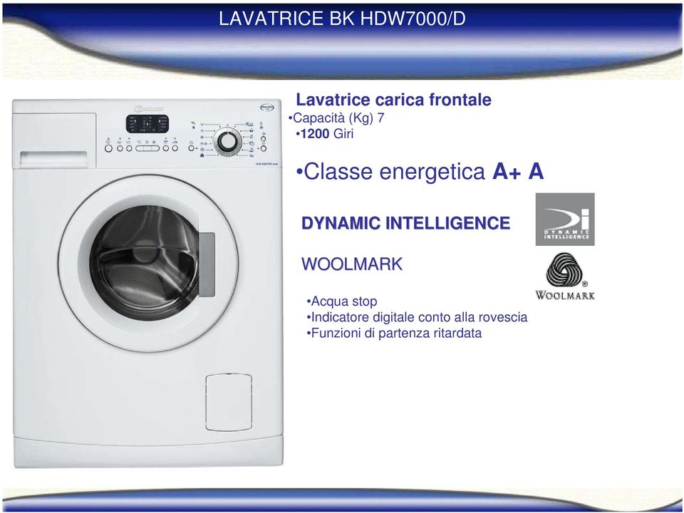 DYNAMIC INTELLIGENCE WOOLMARK Acqua stop Indicatore