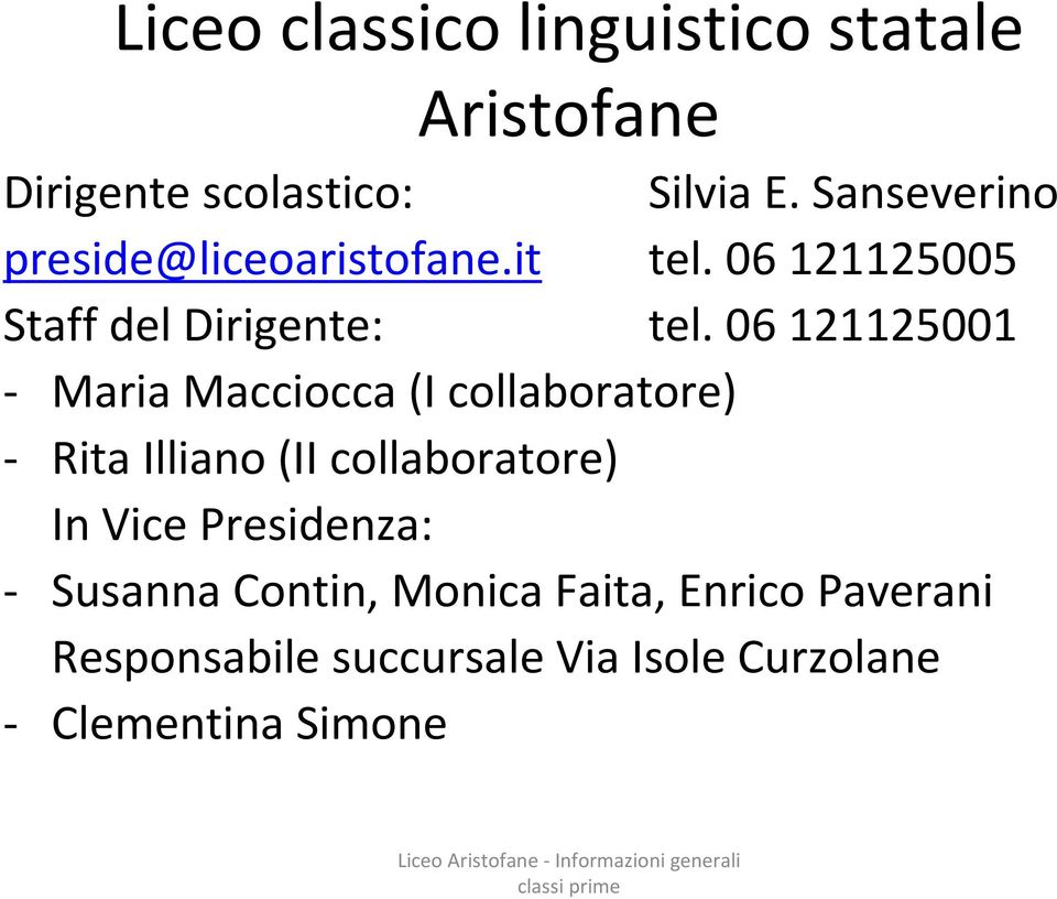 06121125001 - Maria Macciocca (I collaboratore) - Rita Illiano(II collaboratore) In Vice