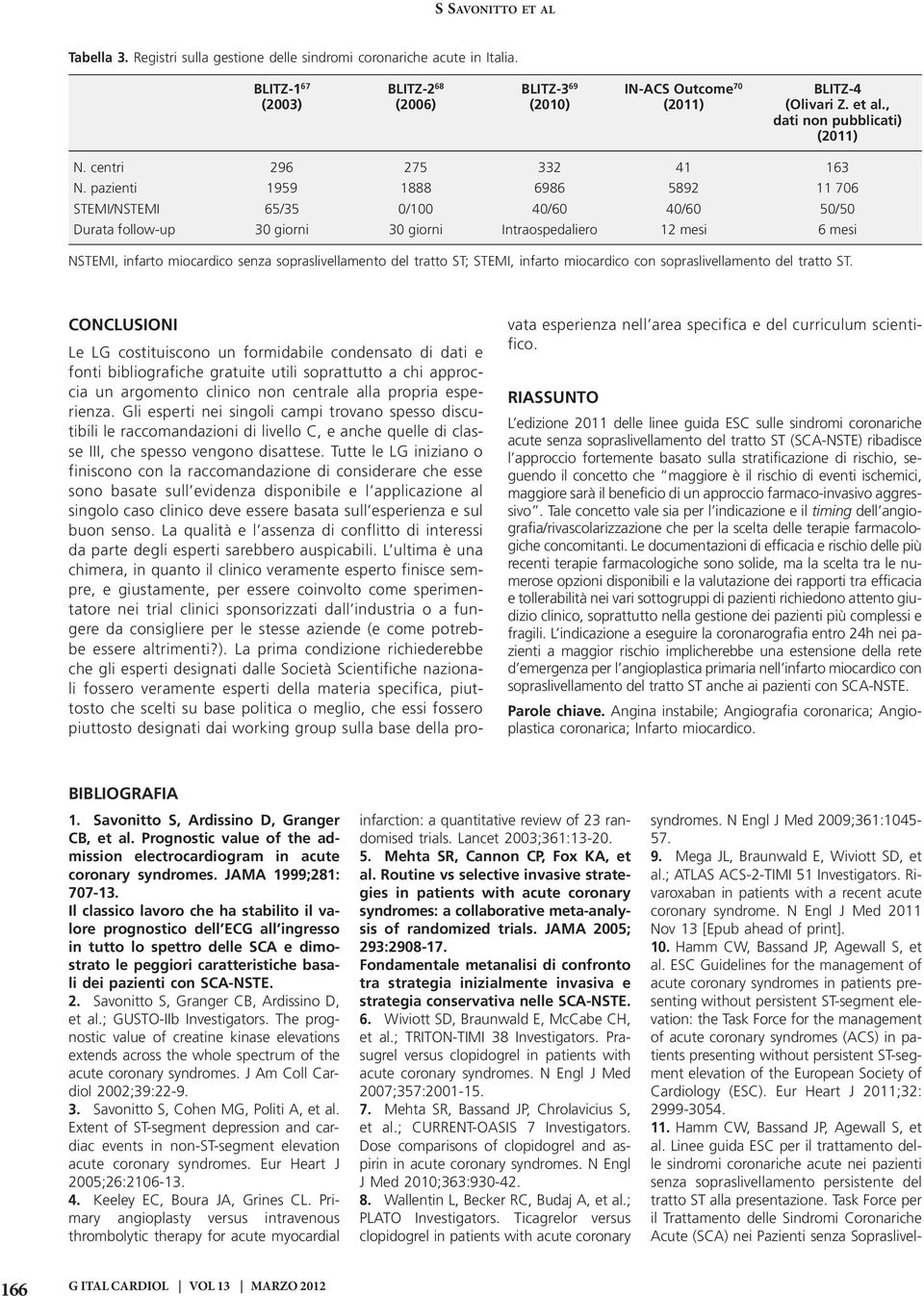 pazienti 1959 1888 6986 5892 11 706 STEMI/NSTEMI 65/35 0/100 40/60 40/60 50/50 Durata follow-up 30 giorni 30 giorni Intraospedaliero 12 mesi 6 mesi NSTEMI, infarto miocardico senza sopraslivellamento