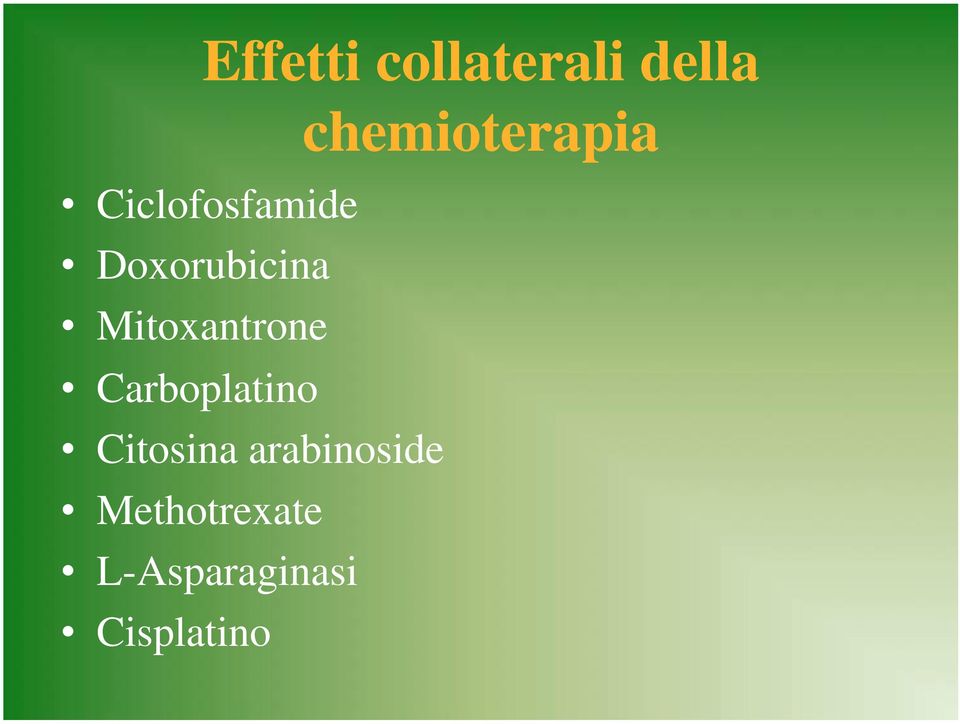 Doxorubicina Mitoxantrone Carboplatino