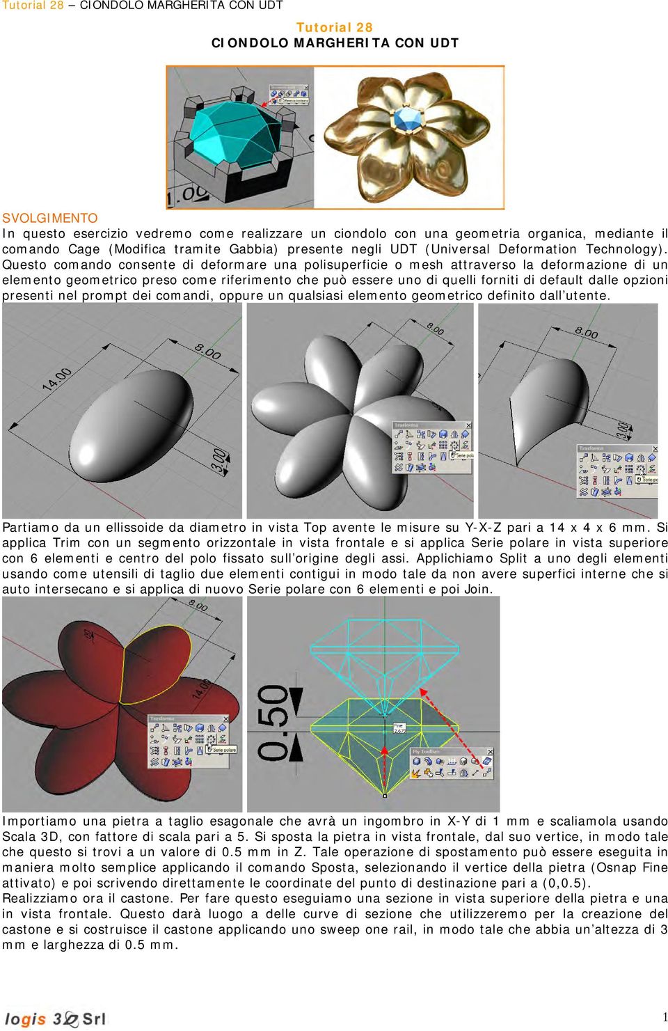 Questo comando consente di deformare una polisuperficie o mesh attraverso la deformazione di un elemento geometrico preso come riferimento che può essere uno di quelli forniti di default dalle