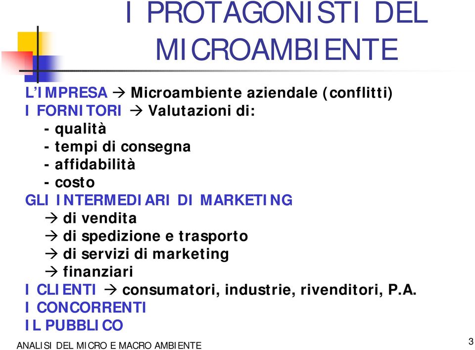 MARKETING! di vendita! di spedizione e trasporto! di servizi di marketing! finanziari I CLIENTI!