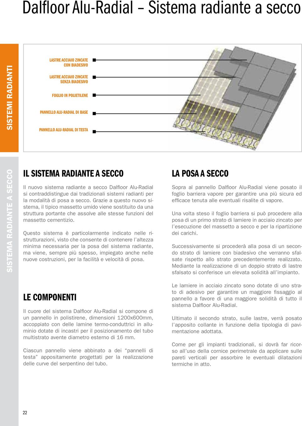 Grazie a questo nuovo sistema, il tipico massetto umido viene sostituito da una struttura portante che assolve alle stesse funzioni del massetto cementizio.