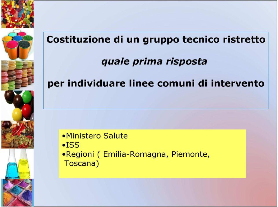 comuni di intervento Ministero Salute ISS