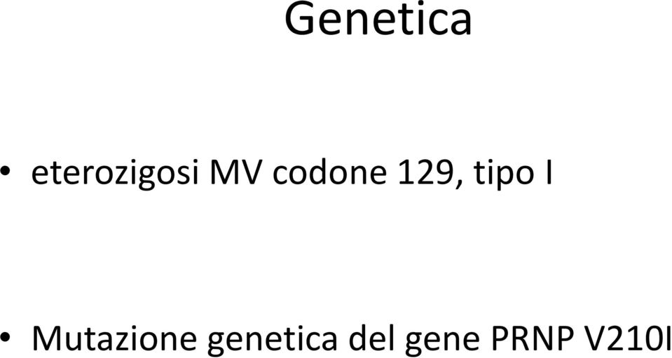 I Mutazione genetica