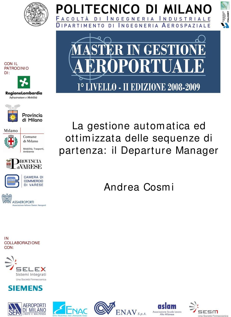 sequenze di partenza: il Departure