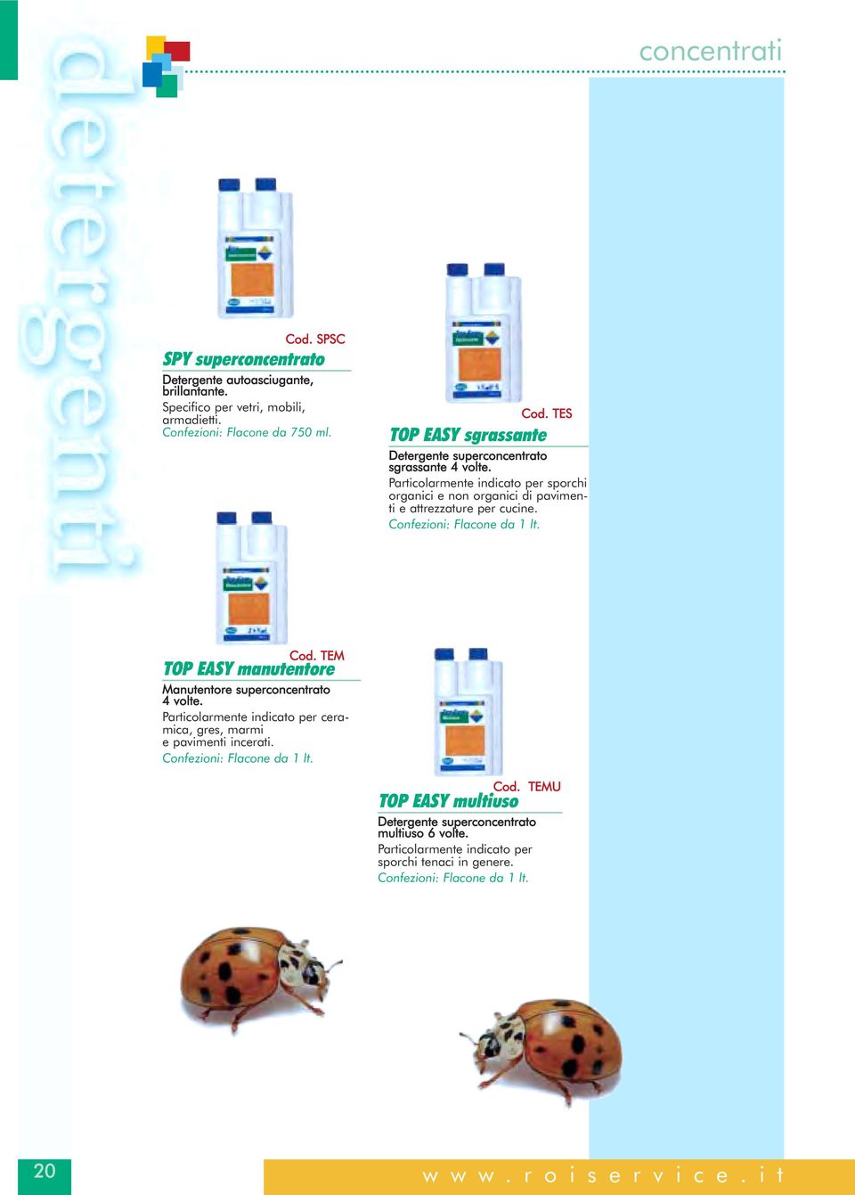 TEM TOP EASY manutentore Manutentore superconcentrato 4 volte. Particolarmente indicato per ceramica, gres, marmi e pavimenti incerati. Flacone da 1 lt. Cod.