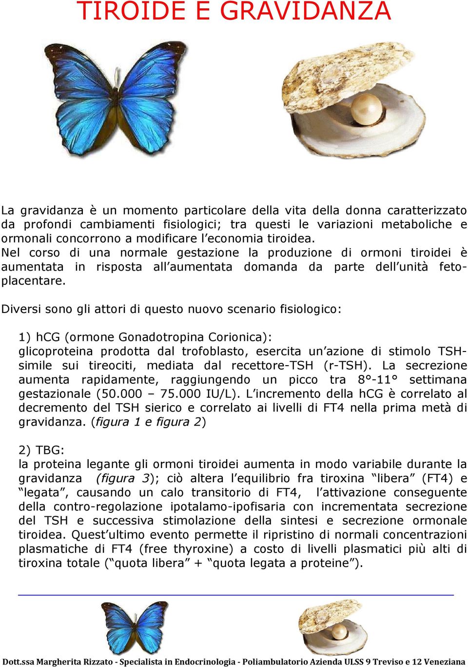 Diversi sono gli attori di questo nuovo scenario fisiologico: 1) hcg (ormone Gonadotropina Corionica): glicoproteina prodotta dal trofoblasto, esercita un azione di stimolo TSHsimile sui tireociti,