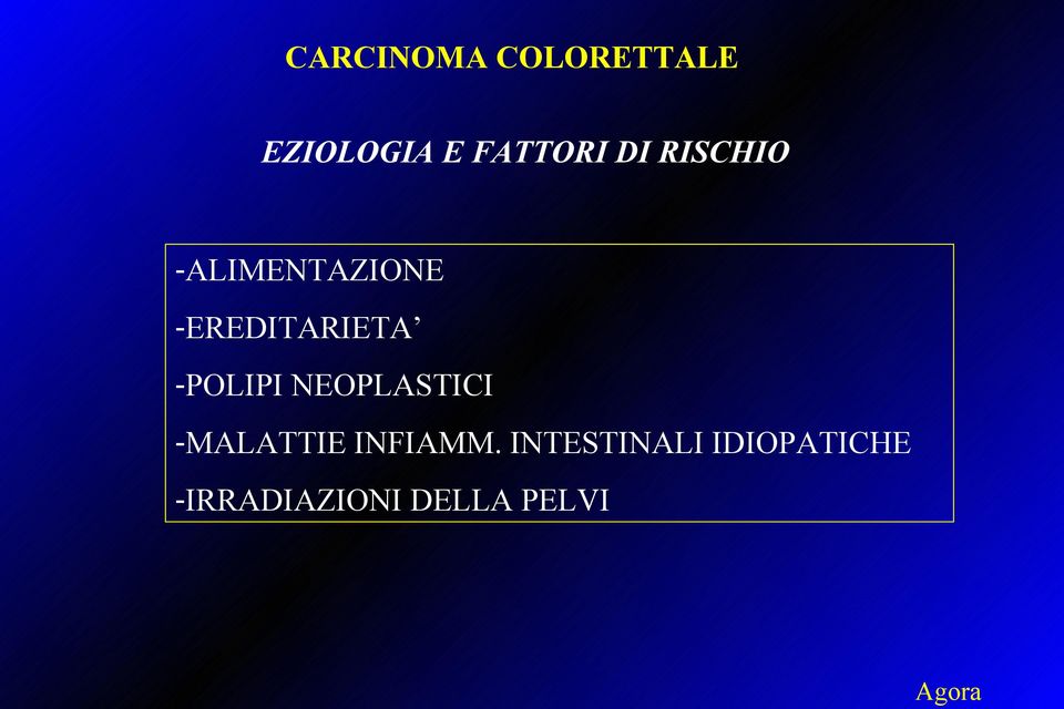 NEOPLASTICI -MALATTIE INFIAMM.